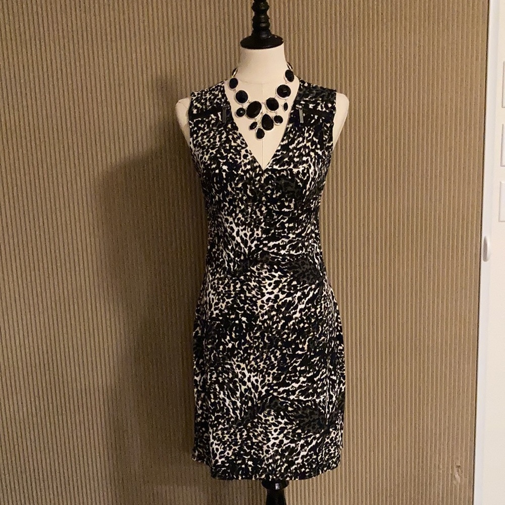 ALFANI (P/S) Sleeveless Leopard Print Dress NWOT